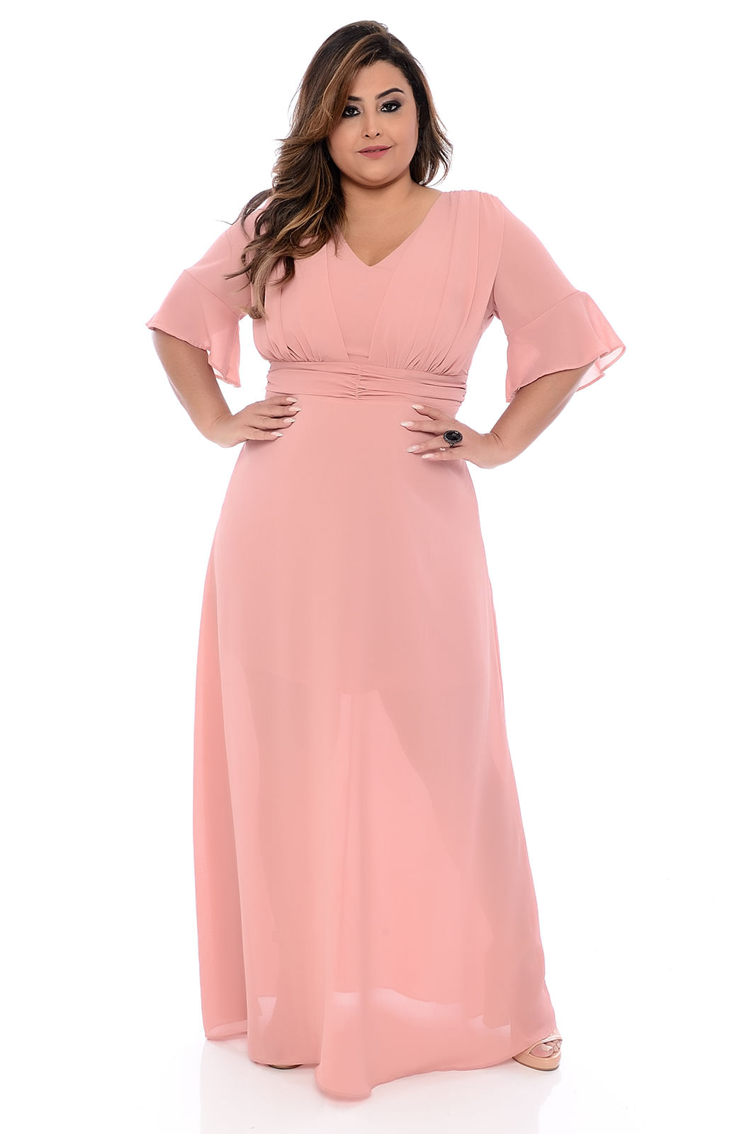 Vestido de Crepe Plus Size - GZT Store