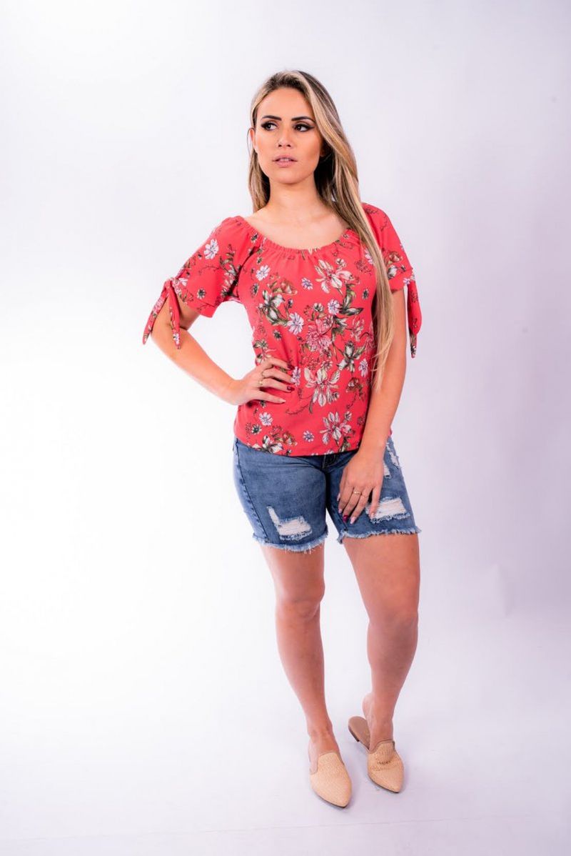 J LEDA Blusa feminina ciganinha com Abertura Nas Mangas e Detalhe de  amarração na frente M / G / GG / G1 - Blusas femininas ombro a ombro