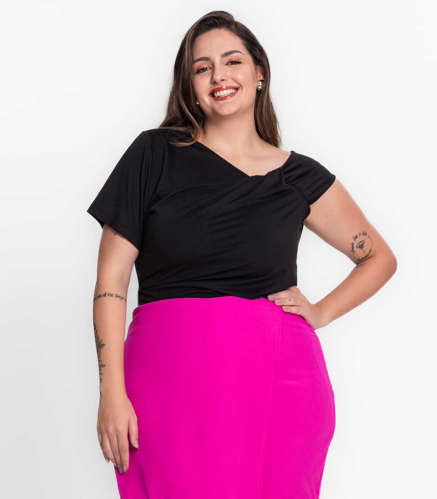 Macacão Longo Brenda Bolso Pink Plus Size - GZT Store